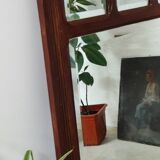 Antique beveled mirror on a wooden frame, 1930