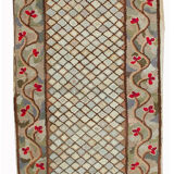 Old American Carpet Hooked handmade 88cm x 210cm 1880s, 1B509