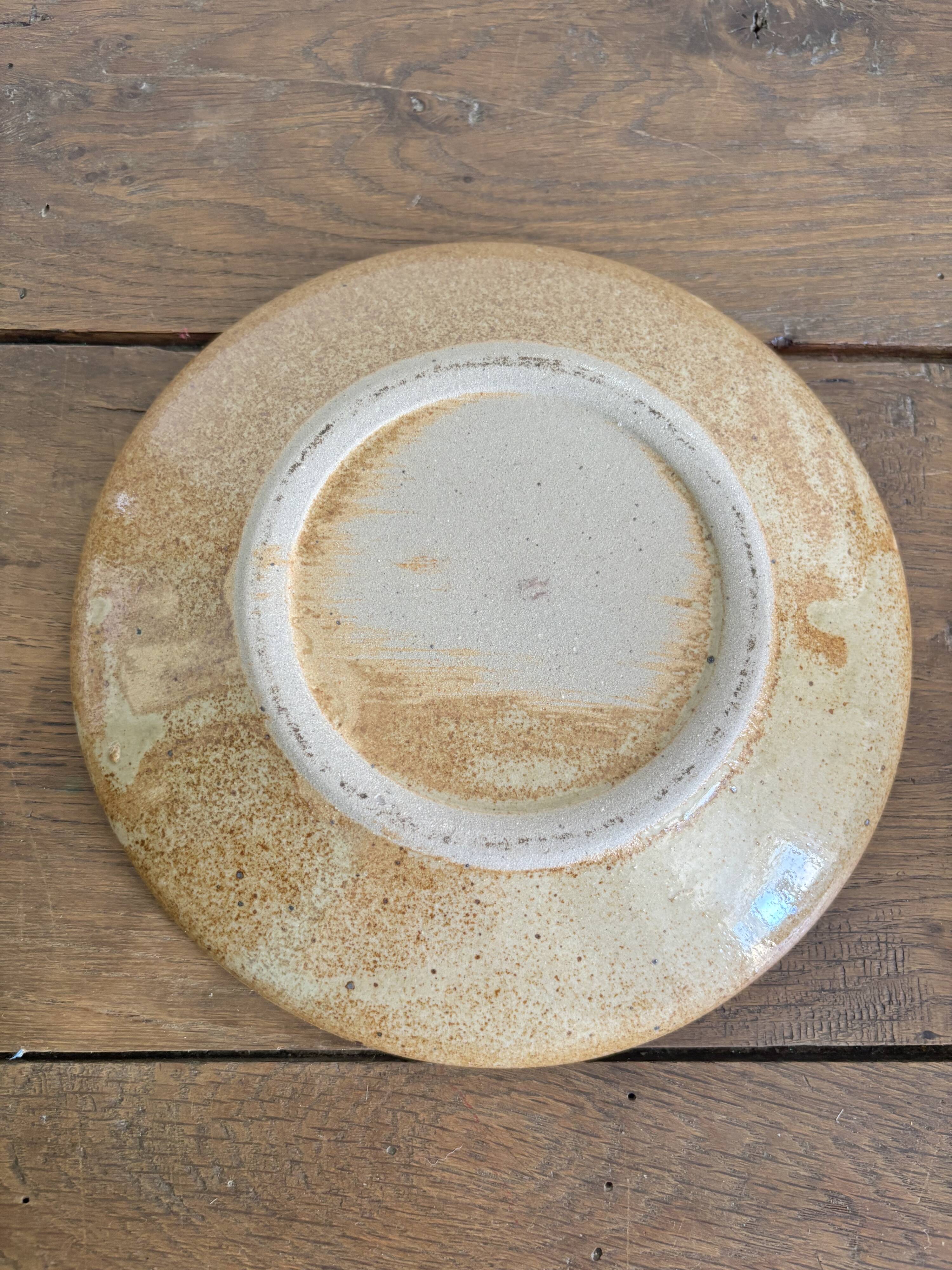 Ensemble de céramiques artisanales française en grès vintage, années 60-70