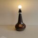 Swedish ceramic table lamp in metal glaze, from Tilgmans, estimated 1960s.
