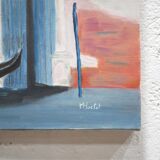 Painting painting on canvas