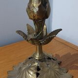 Art nouveau bronze candle holder
