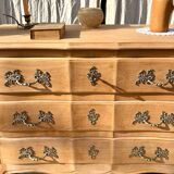 Louis XV chest of drawers in raw wood