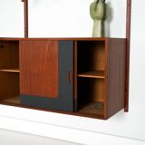 Teak modular shelving unit, Danish design, 1960s, manufactured by Hansen &