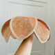 Abat-jour suspension forme fleur paille vintage