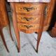 Pair of rosewood bedside tables with marble top n° 2
