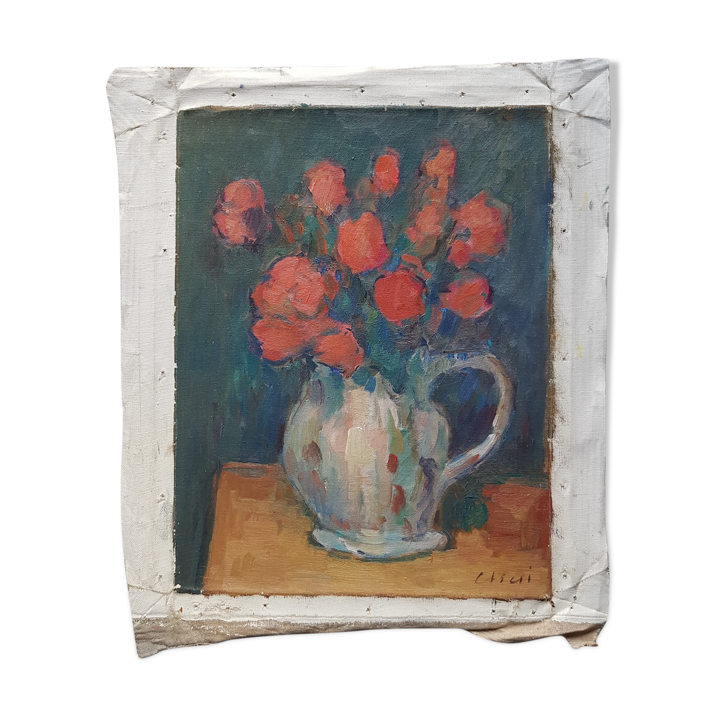 Painting by Nagao Usui: "Bouquet of Red Flowers"