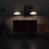 Pair of opaline lamp Space age Czech 1970