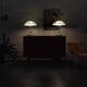 Pair of opaline lamp Space age Czech 1970