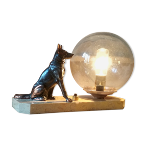lampe art déco chien