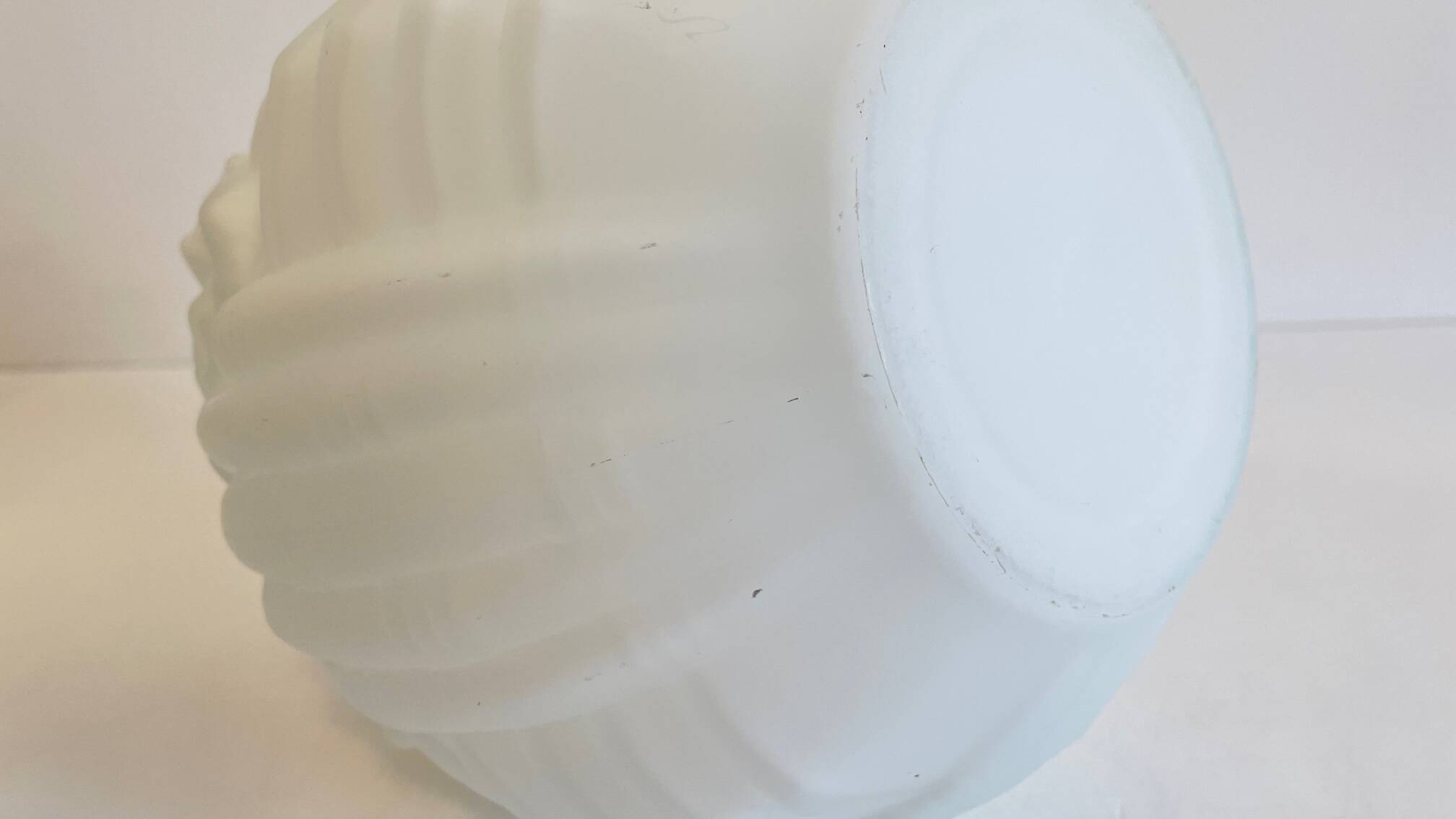 Art Deco glass paste ball vase