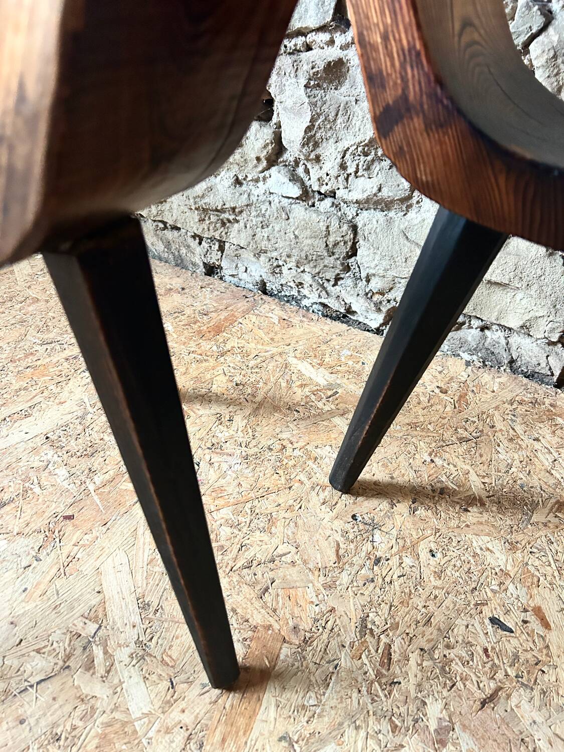 Pair of carved mountain stools