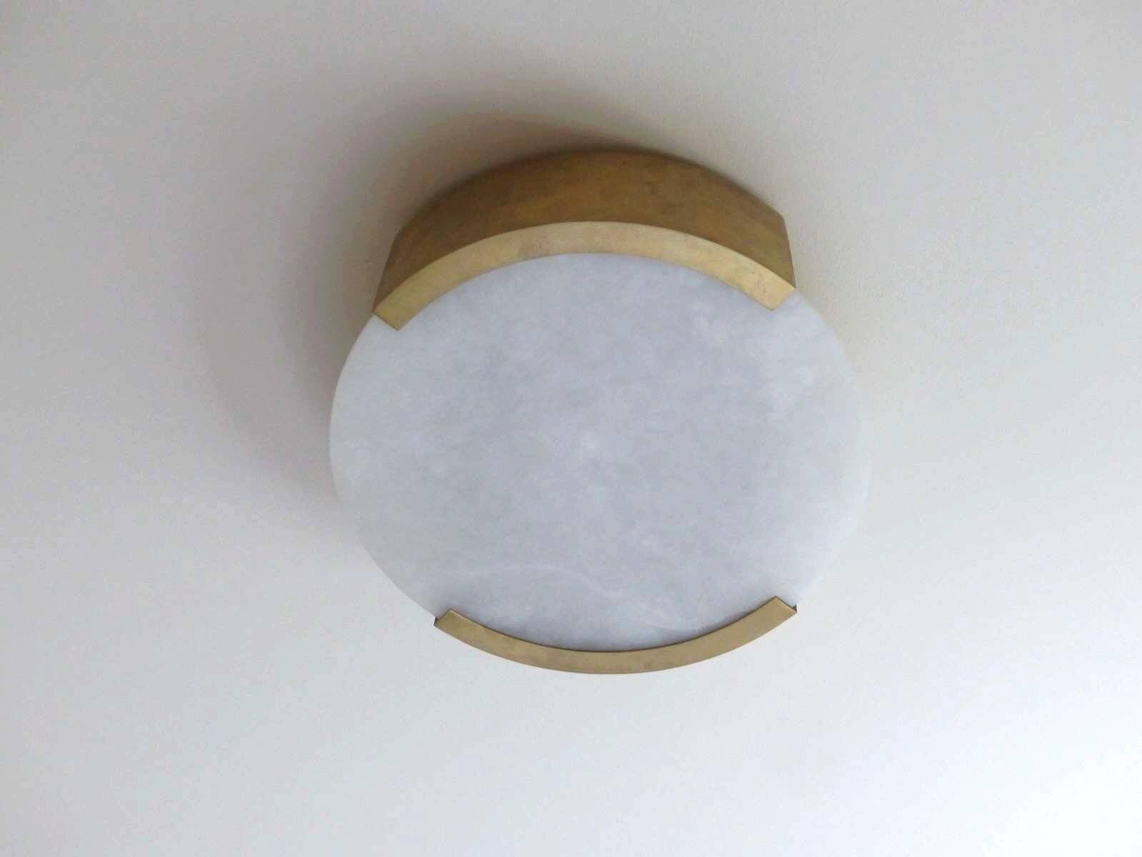 Large Melange ceiling light Brass & Natural Alabaster Kelly Wearstler