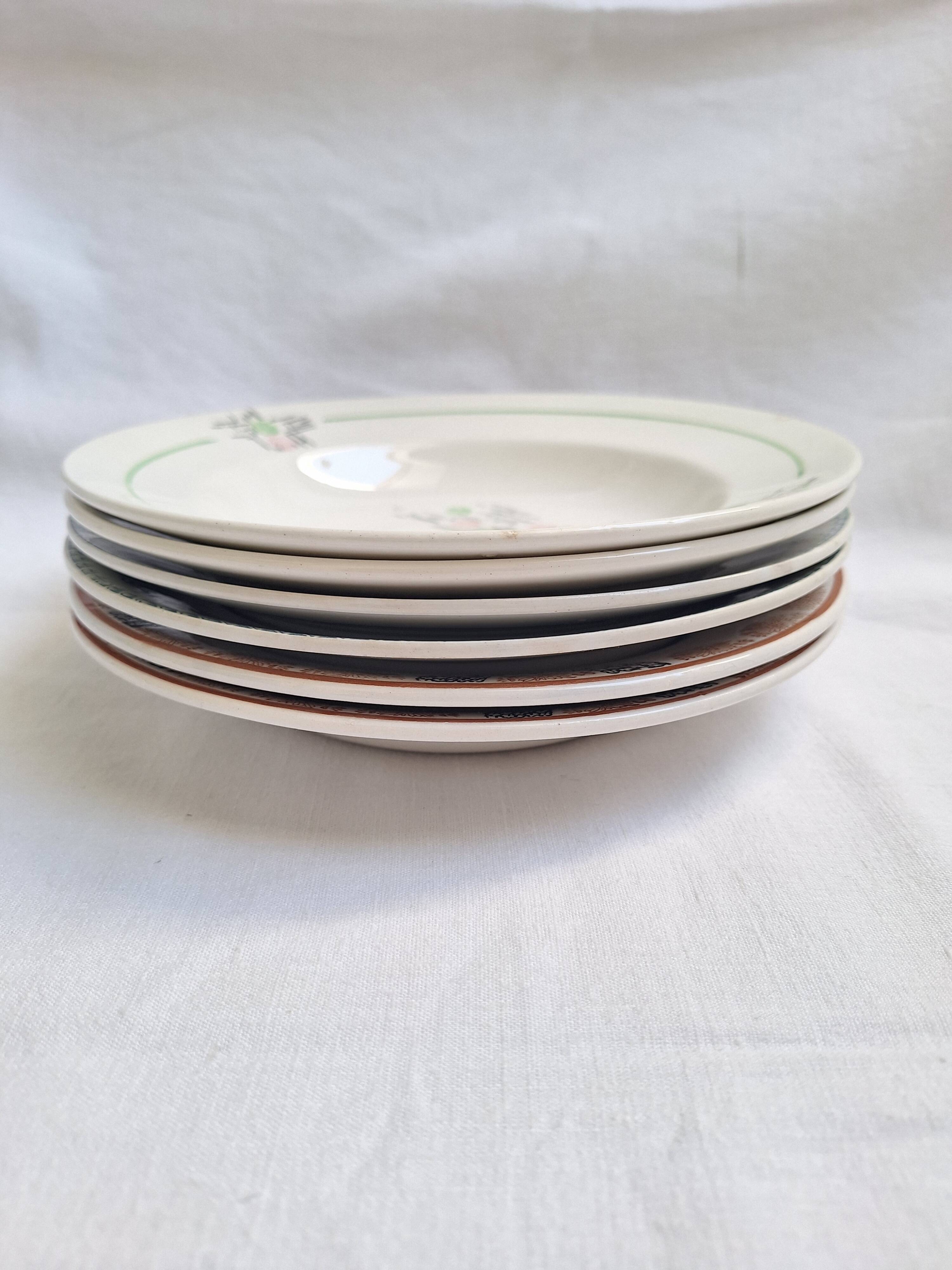 Assiettes creuses HBCM, St Amand