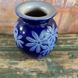 Antique Betschdorf Alsace stoneware vase - Floral decoration