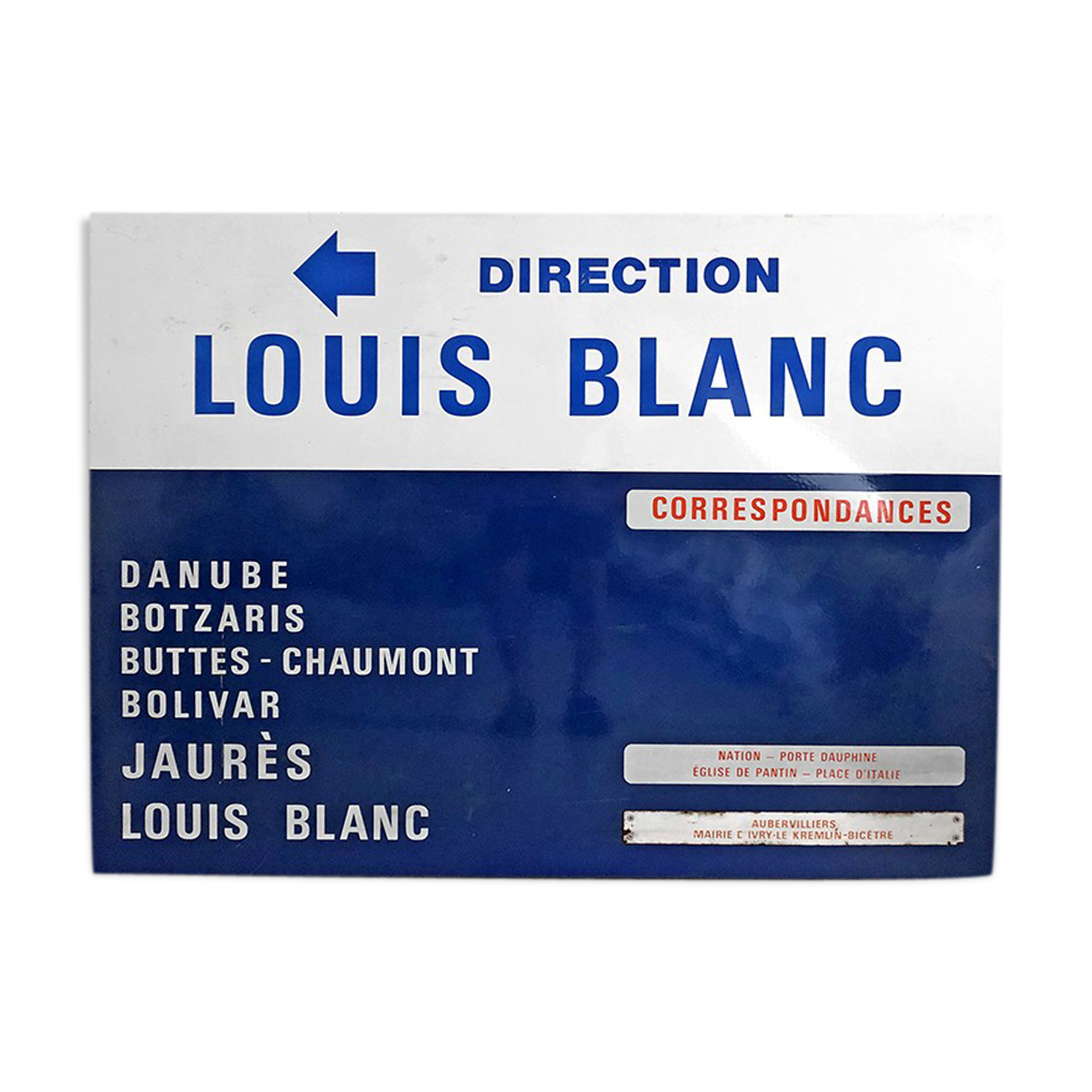 "Louis Blanc" subway plate