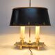 Lampe Bouillotte française verte et dorée des années 40