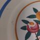 Pair of flat earthenware plates, ironstone, FD, Aunis decor