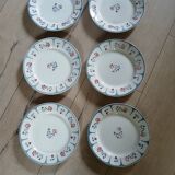 6 assiettes à dessert anciennes Saint Amand