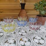 Verre coupe cristal Arlequin vintage