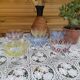 Verre coupe cristal Arlequin vintage