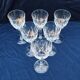 Six cut crystal wine glasses model Monaco vintage Saint Louis.