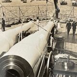 Old photography stereo, stereograph, luxury albumine 1903 English warship