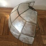 Mother-of-pearl and tin wall lamp