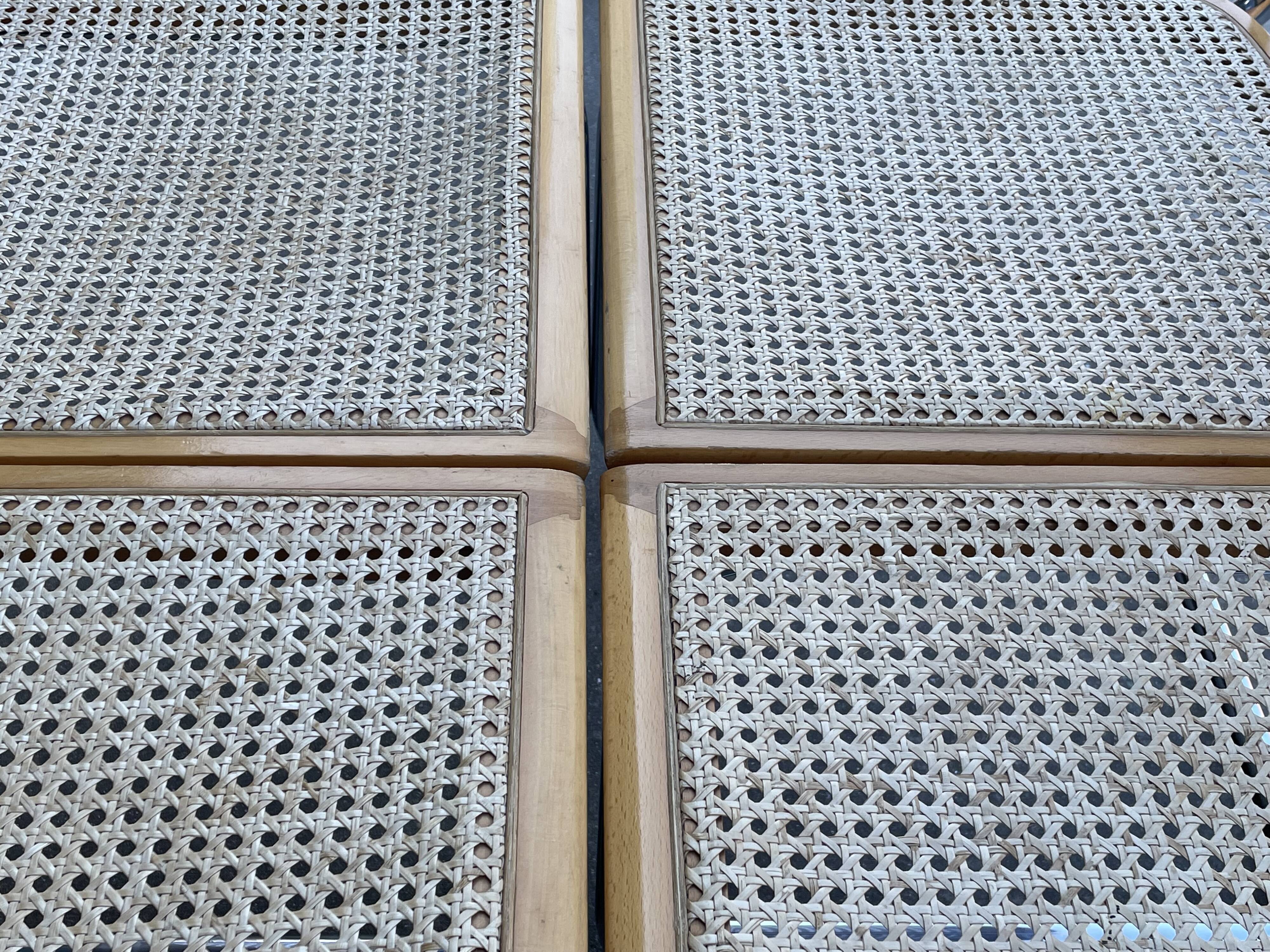 Set of 4 vintage Chairs model Cesca B32 designed by Marcel Breuer Design