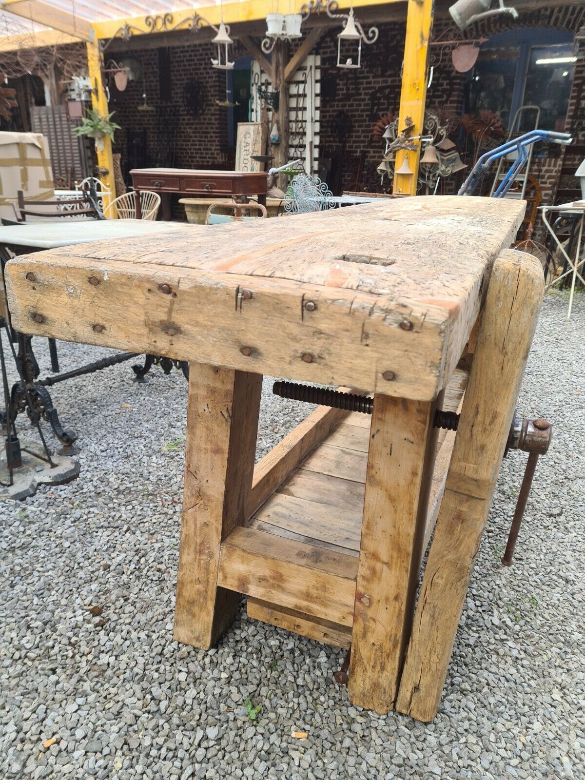 wooden cabinetmaker's workbench