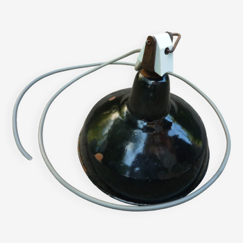 Suspension lampshade lacquered metal industrial style, retro 1950s