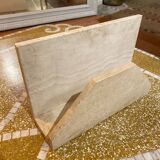 Travertine newspaper rack / vinyl rack