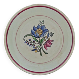 Gien dessert plate, Savoie model, hand painted