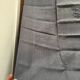 Old embroidered table napkin MA dark grey