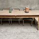 Grande table de ferme table de drapier en bois massif Longueur 240 cm