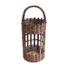Bottle and glass door wicker basket