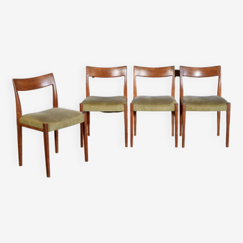 Ensemble de 4 chaises vintage en teck suédois Nils Jonsson pour Troeds du milieu du siècle. Très Rare Moderne / Rétro
