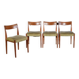 Ensemble de 4 chaises vintage en teck suédois Nils Jonsson pour Troeds du milieu du siècle. Très Rare Moderne / Rétro