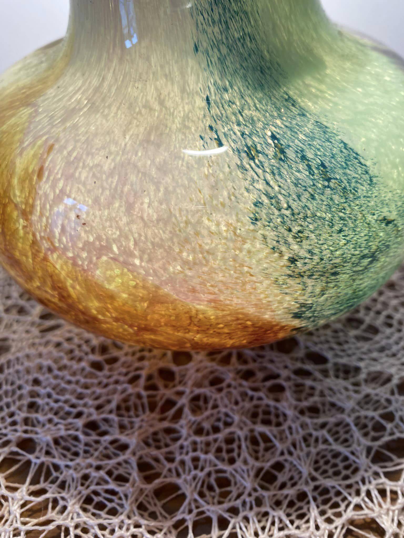 Polychrome crystal lamp base from crystal artisan Klein in Baccarat