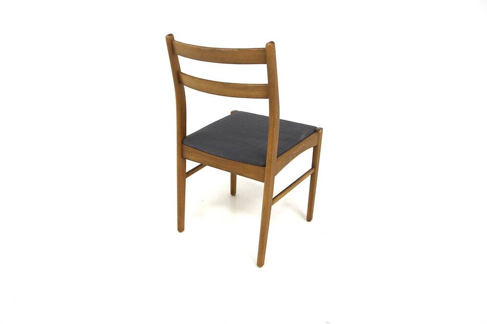 Set of 4 Scandinavian beech chairs, Sweden, 1960