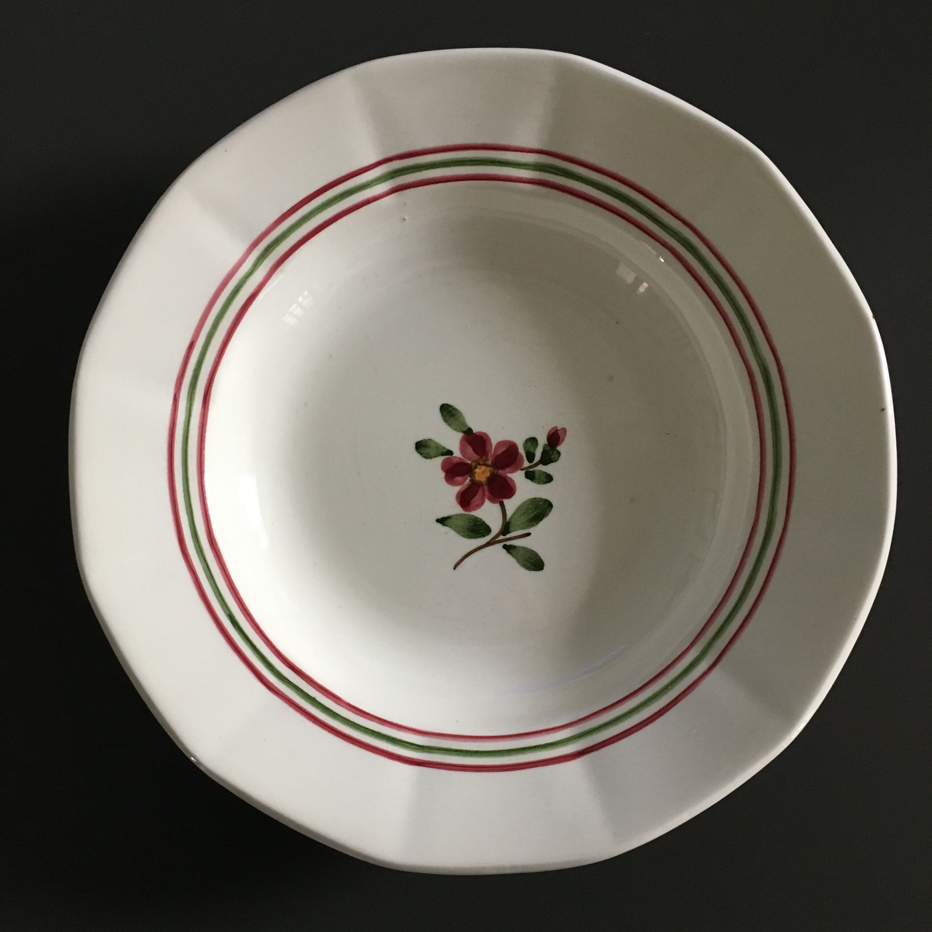 Lot of 4 plates Sarreguemines décor Armelle