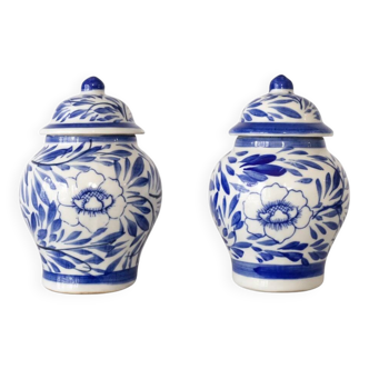 Pair of blue and white Chinese ginger jars