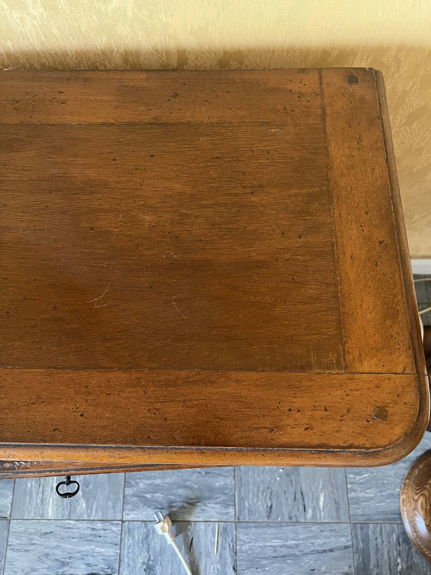 Old low cabinet with 2 wooden doors