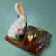 Ceramic rabbit pot from the early 20th century.