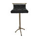 Brass padded leather stool
