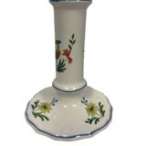 Candle holder in Gien, birds of paradise decor