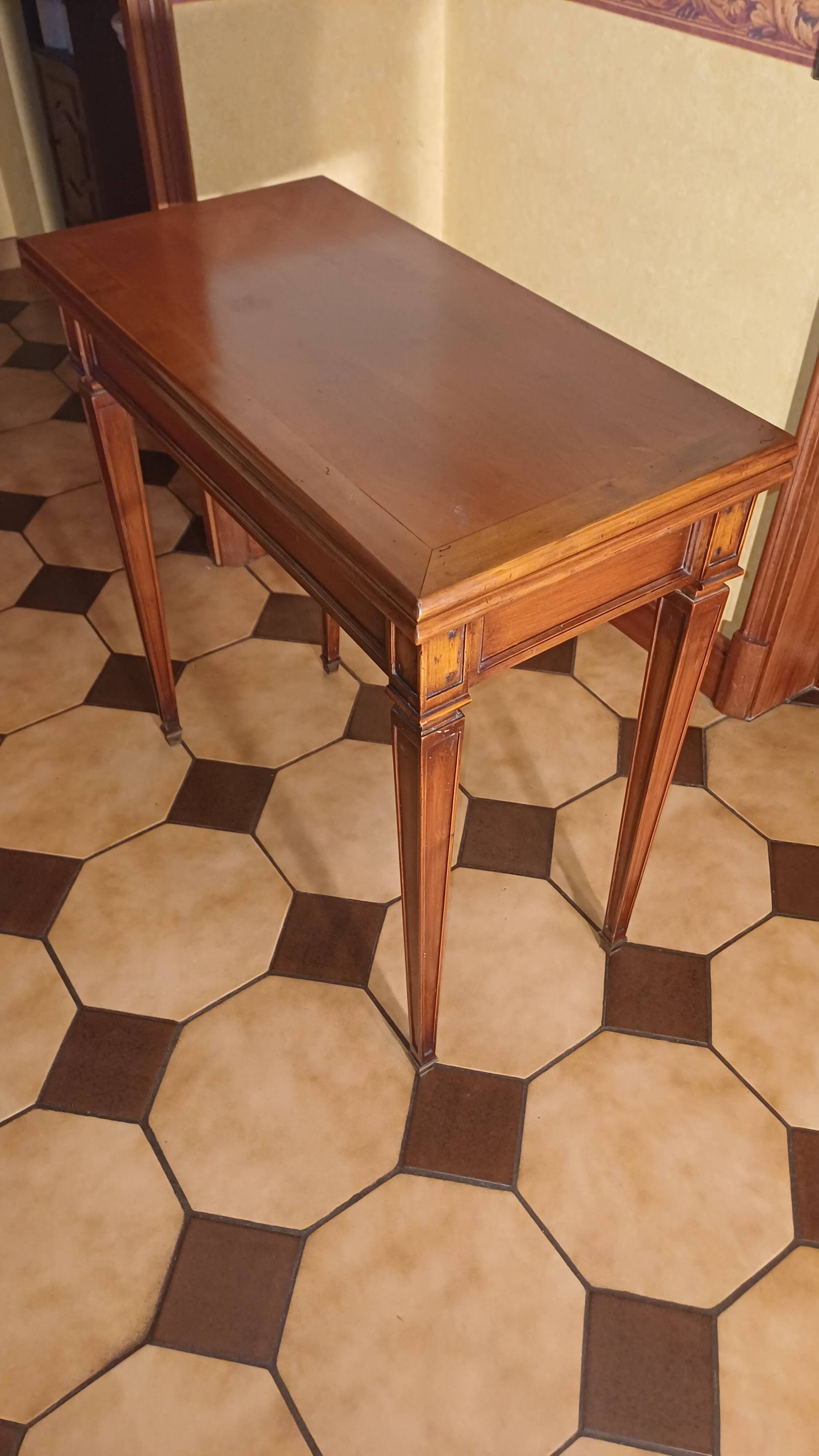 Table de jeux escamotable Louis Philippe