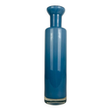 Vintage blue glass vase in Scandinavian style