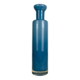 Vintage blue glass vase in Scandinavian style