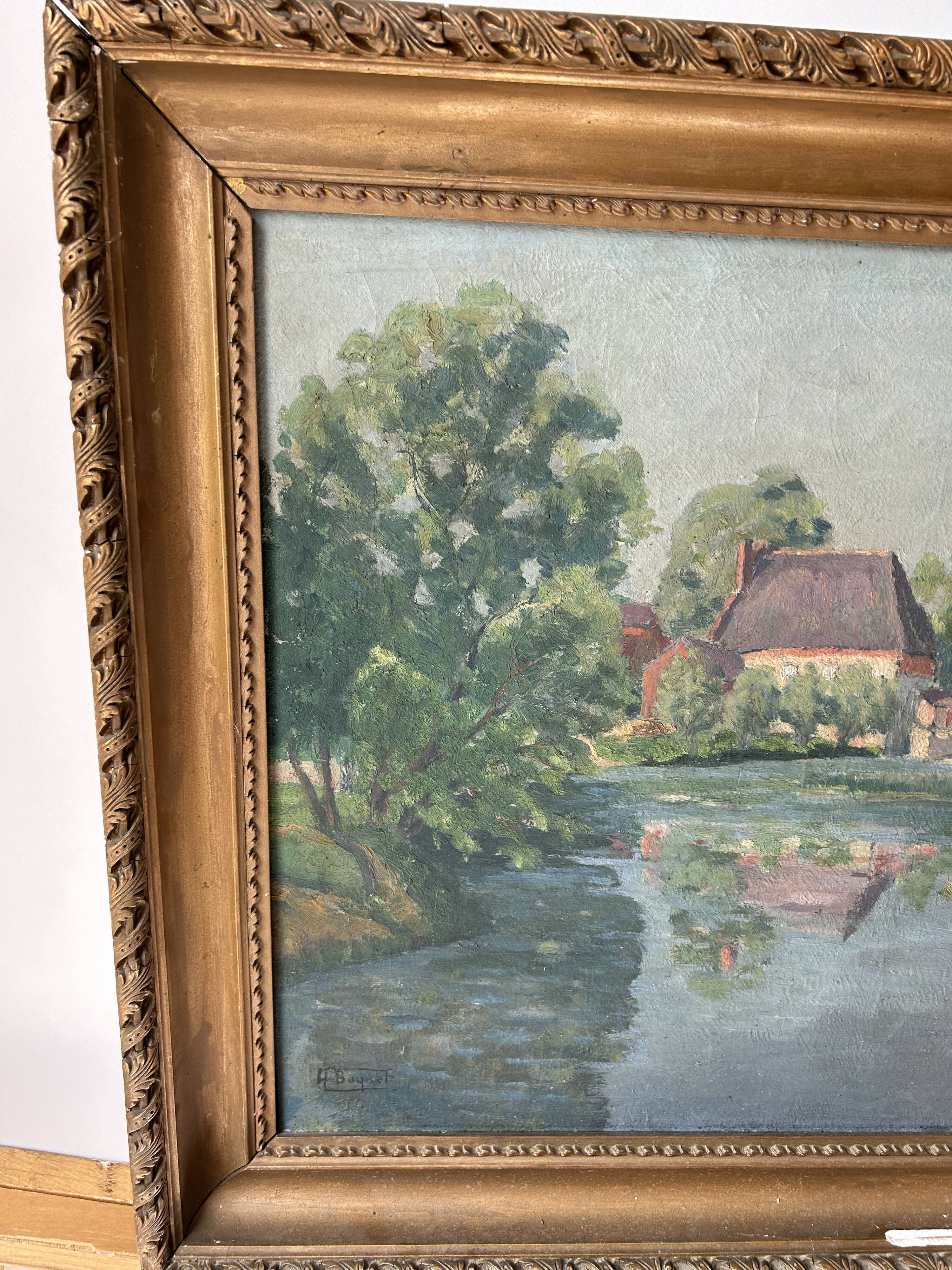 Signed painting H Boquet